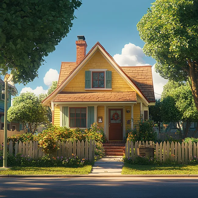 A house in Sevierville in the middle of Summer