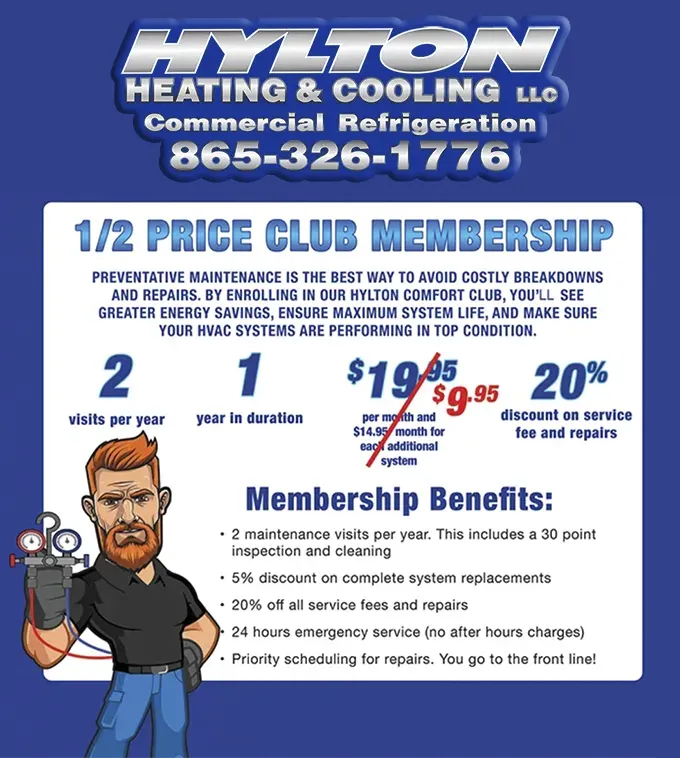 half price offer for Hylton Comfort Clum Membership